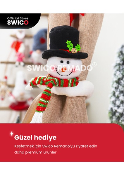 Yaratıcı Noel Perde Tokası 2 Adet (Yurt Dışından)