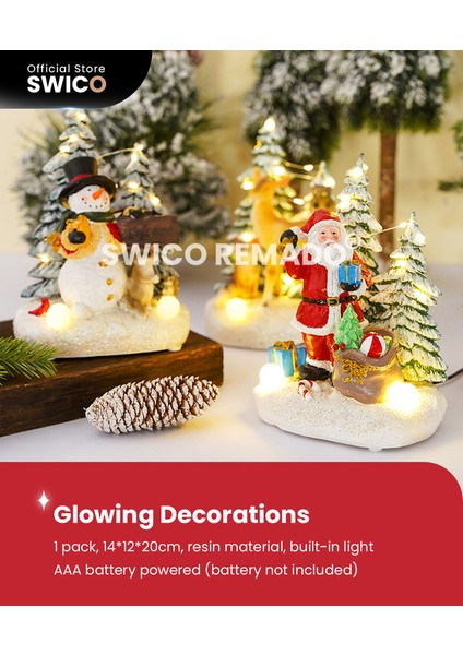 Aydınlık Noel Baba Yaratıcı Noel Dekorasyonu (Yurt Dışından)