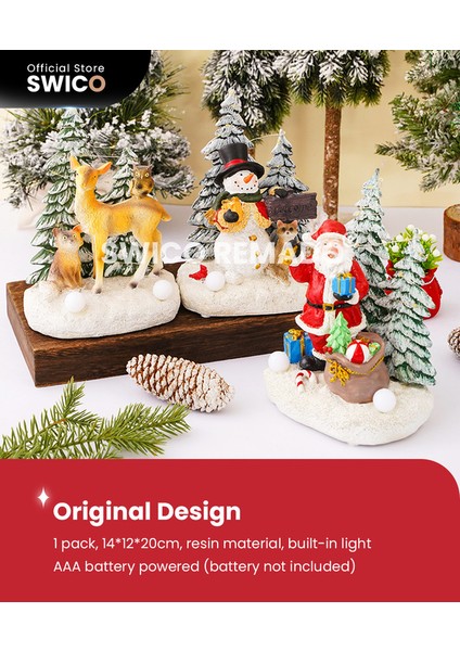 Aydınlık Noel Baba Yaratıcı Noel Dekorasyonu (Yurt Dışından)