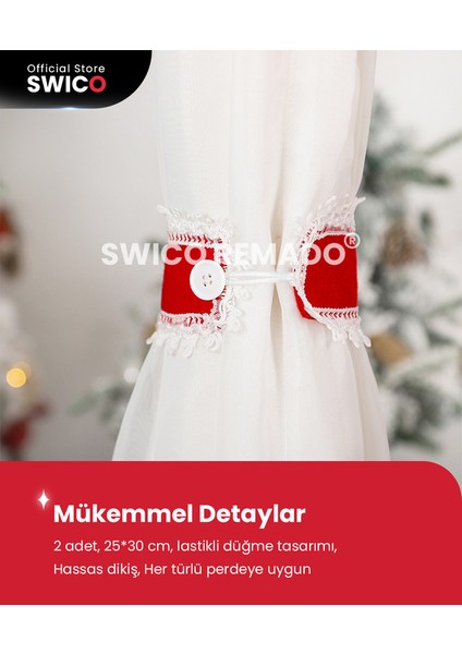 Yaratıcı Noel Perde Tokası 2 Adet (Yurt Dışından)