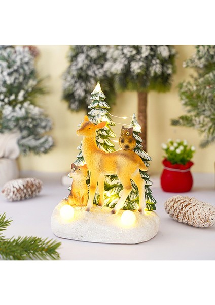 Aydınlık Ren Geyiği Yaratıcı Noel Dekorasyonu (Yurt Dışından)