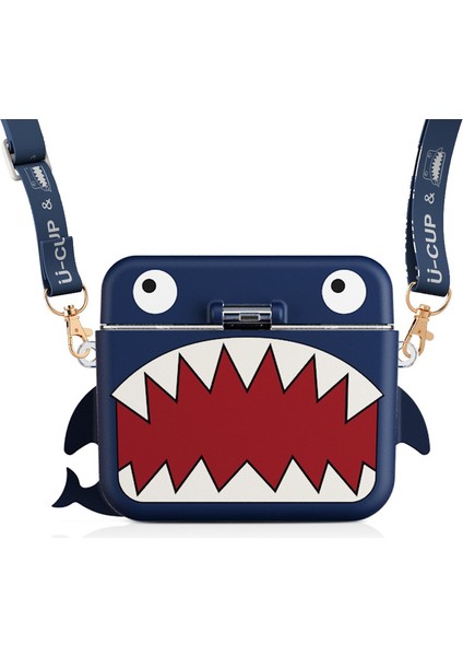 450ML Sevimli Köpekbalığı Modeli Çocuk Su Şişesi - Mavi (Yurt Dışından)