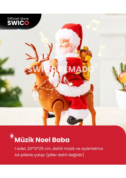 Çocuklar Için Müzikal Elektrikli Noel Baba Noel Oyuncakları (Yurt Dışından)