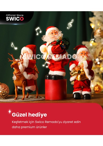 Çocuklar Için Müzikal Elektrikli Noel Baba Noel Oyuncakları (Yurt Dışından)