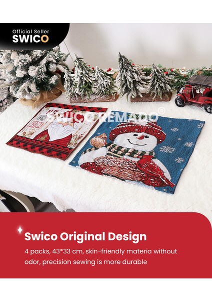 Swico Remado Noel Servis Altlıkları 4 Adet, 43X33CM (Yurt Dışından)