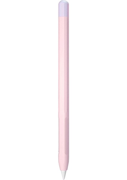 Apple Pencil (2. Nesil) Kılıf Mat Silikon Lila Pembe