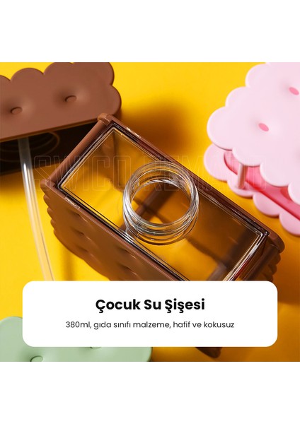 380ML Şirin Bisküvi Modeli Çocuk Su Şişesi - Yeşil (Yurt Dışından) modelleri