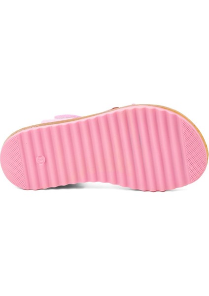 77Y22-P Pembe Simli Kız Çocuk Sandalet