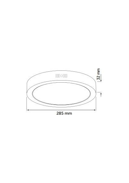 24W Yuvarlak Sıva Üstü LED Panel / Siyah (Beyaz-6