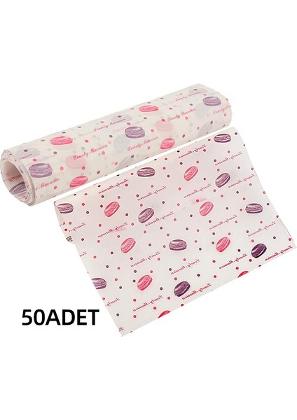 50 Adet Pişirme Kağıdı Makarna Balmumu Kağıt Sandviç Şeker Kek Peynir Sarma Kağıt Gıda Sarma Astarlar (Yurt Dışından)
