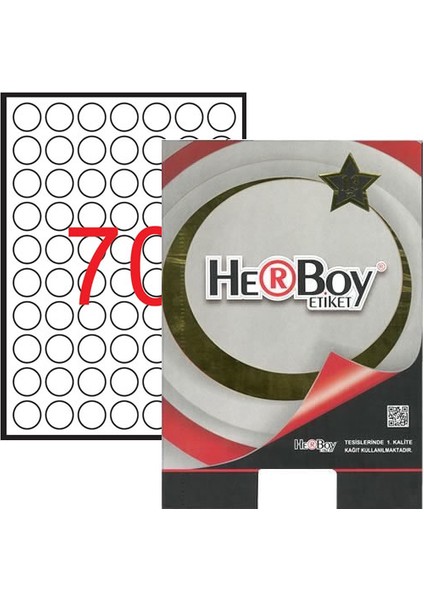 HB-1125 25MM Beyaz Lazer Etiket