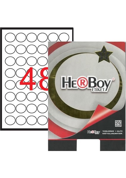 HB-1130 30MMX30MM Beyaz Lazer Etiket
