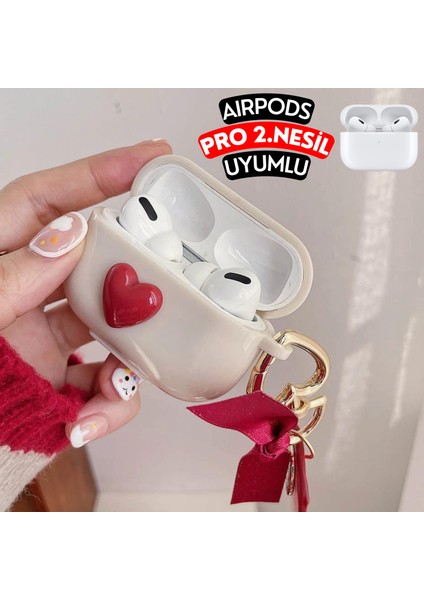 Airpods Pro 2. Nesil Uyumlu Kalpli Koruyucu Kılıf, Darbeye Dayanıklı Kopçalı Silikon Kılıf