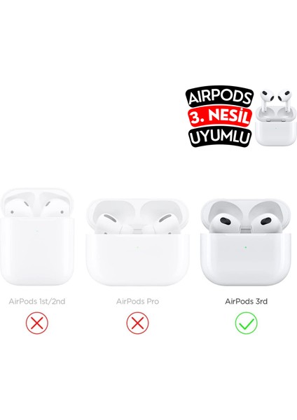 Airpods 3. Nesil Uyumlu Dondurma Figürlü Kopçalı Koruyucu Silikon Kılıf, Darbe Emici Kılıf modelleri