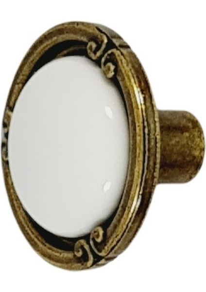 Narin Düğme Antik Sarı / Beyaz Kulp ( 10 Adet ) fırsatları