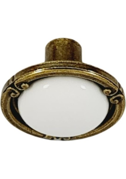 Narin Düğme Antik Sarı / Beyaz Kulp ( 10 Adet ) indirimleri