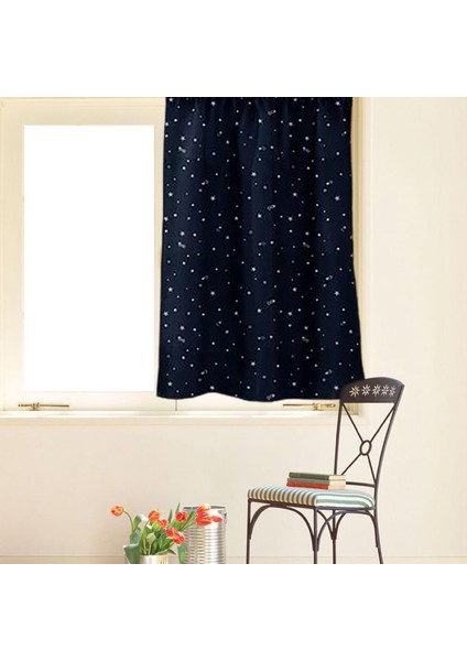 1 Panel Karartma Perdesi Kesme Makinesi Oturma Odası Için Yıkanabilir Yemek Odası Lacivert 74X90CM (Yurt Dışından)