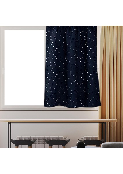 1 Panel Karartma Perdesi Kesme Makinesi Oturma Odası Için Yıkanabilir Yemek Odası Lacivert 74X90CM (Yurt Dışından)