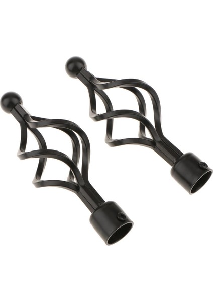 22MM Metal Veya Ahşap Perde Direkleri Için Perde Teneffüs Etleme Süsü ## 3 Tip 2 - Siyah (Yurt Dışından)