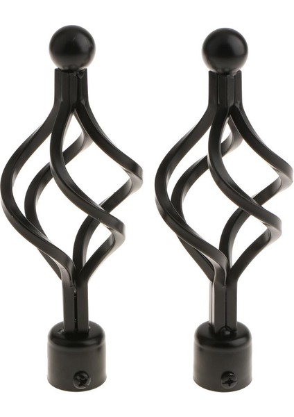 22MM Metal Veya Ahşap Perde Direkleri Için Perde Teneffüs Etleme Süsü ## 3 Tip 2 - Siyah (Yurt Dışından) fiyatları