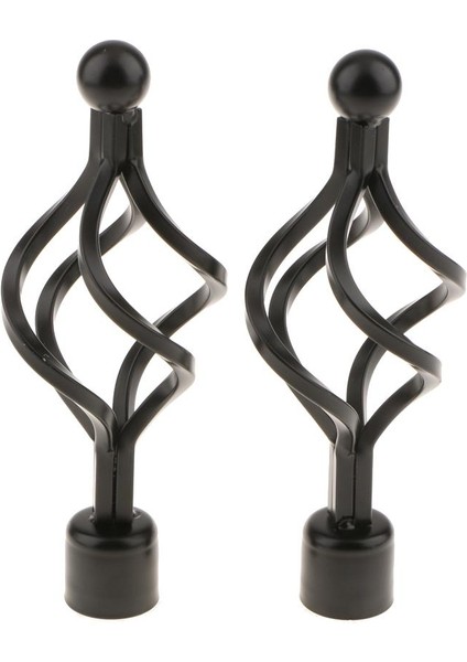22MM Metal Veya Ahşap Perde Direkleri Için Perde Teneffüs Etleme Süsü ## 3 Tip 2 - Siyah (Yurt Dışından) fırsatları