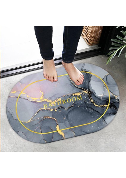 Hızlı Kuru Banyo Halı Mat Oval Halı Kauçuk Balkon Giriş Banyo Için Destek (Yurt Dışından)