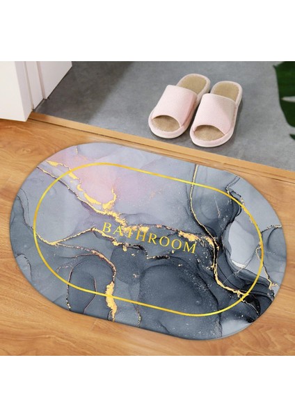 Hızlı Kuru Banyo Halı Mat Oval Halı Kauçuk Balkon Giriş Banyo Için Destek (Yurt Dışından)