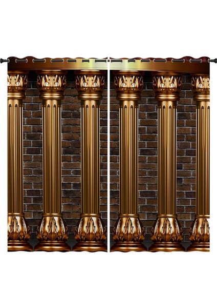 Eyel Halkalar Üst Karartma Perdeleri Pencere Tedavisi Mutfak Için Yıkanabilir Ev Sütunu 150X166CM (Yurt Dışından)