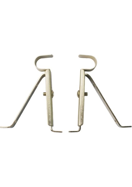 2 Set, Demir Perde Çubuk Braket Aksesuarları 15 mm Çubuk Için Ayarlanabilir Duvar Montaj Tutucusu (Yurt Dışından)