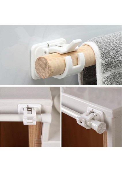 2pcs Kendi Kendine Yapışkan Kancalar Perde Çubuk Braket Kutup Perdelik Kanca Tutucular Perdeler (Yurt Dışından) modelleri