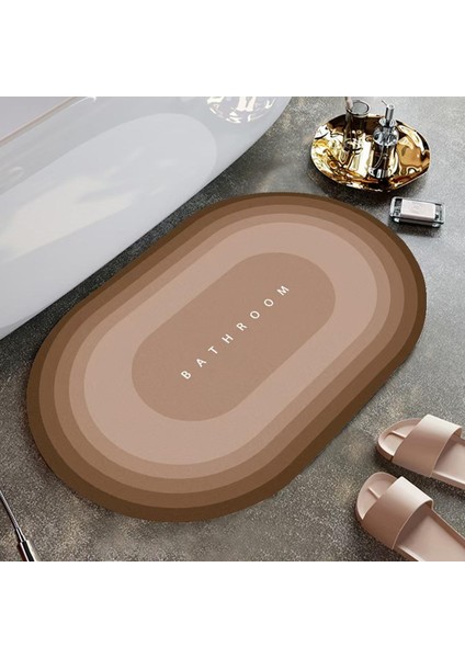 15.7X23.6 "diatom Çamur Banyo Halı Yumuşak Halı Anti Slip Duş Mat Küvet Camel (Yurt Dışından)
