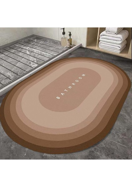 15.7X23.6 "diatom Çamur Banyo Halı Yumuşak Halı Anti Slip Duş Mat Küvet Camel (Yurt Dışından)