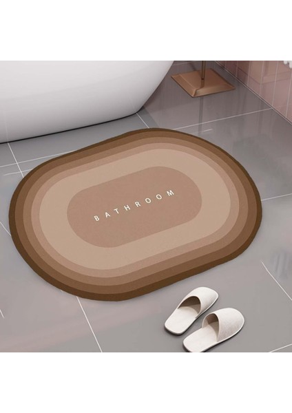 15.7X23.6 "diatom Çamur Banyo Halı Yumuşak Halı Anti Slip Duş Mat Küvet Camel (Yurt Dışından)