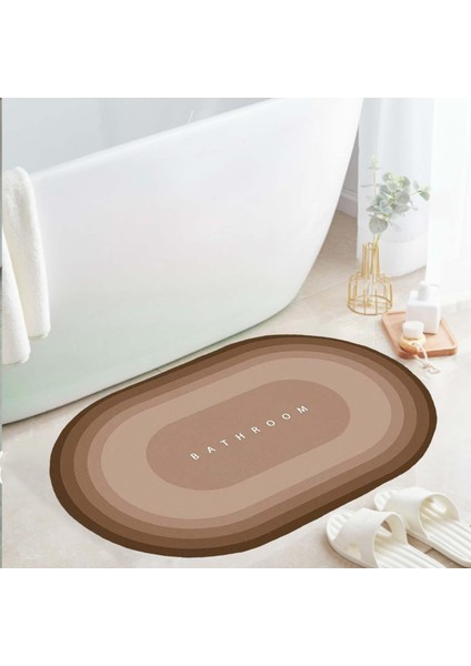 15.7X23.6 "diatom Çamur Banyo Halı Yumuşak Halı Anti Slip Duş Mat Küvet Camel (Yurt Dışından)