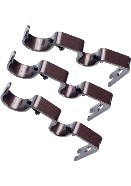 3pcs Drapery Çift Perde Çubuk Duvar Braketi 1 ve 5/8 “çap Çubuk Kahverengi (Yurt Dışından)