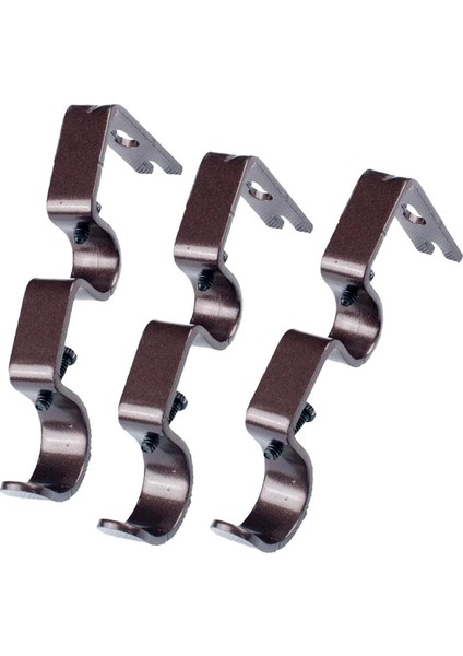 3pcs Drapery Çift Perde Çubuk Duvar Braketi 1 ve 5/8 “çap Çubuk Kahverengi (Yurt Dışından)
