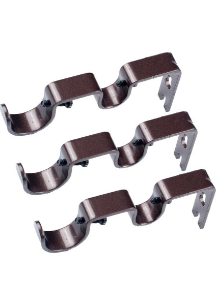 3pcs Drapery Çift Perde Çubuk Duvar Braketi 1 ve 5/8 “çap Çubuk Kahverengi (Yurt Dışından)