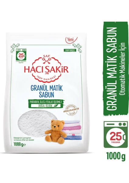 Hacı Şakir Bebek Çamaşır Deterjanı Granülmatik 1000 gr