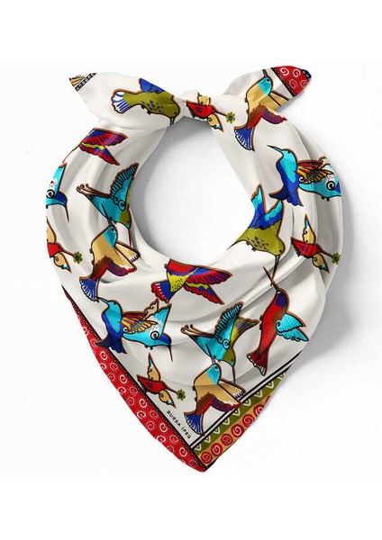 Sarı Yeşil Desenli Ipeksi Mendil fiyatları