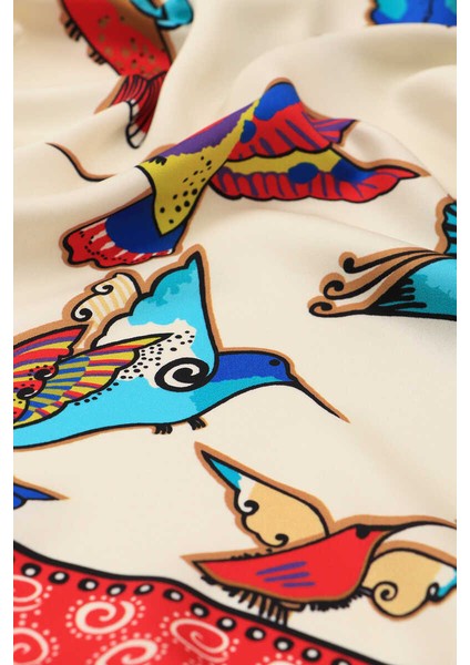 Sarı Yeşil Desenli Ipeksi Mendil modelleri