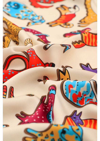 Kırmızı Sarı Desenli Ipeksi Mendil modelleri