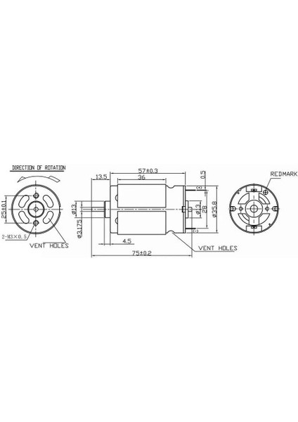 Roba RS555 Dc Motor 12V 7500RPM Yüksek Hız Tork Matkap Torna Cnc Router Motor Dairesel