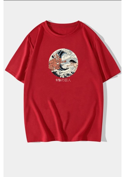 Kanagawa Oki Nami Ura Baskılı T-Shirt