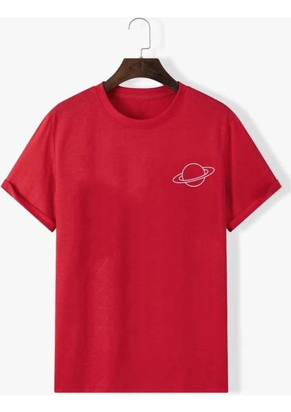 Saturn Baskılı T-Shirt