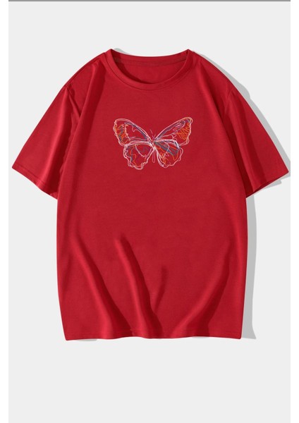 Butterfly Baskılı T-Shirt