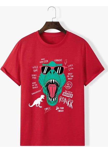 T - Rex Baskılı T-Shirt