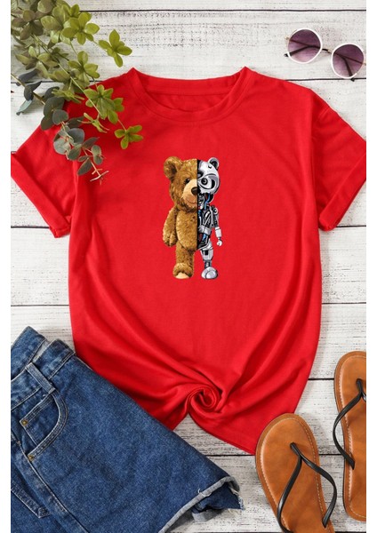 Boys Bear Baskılı T-Shirt