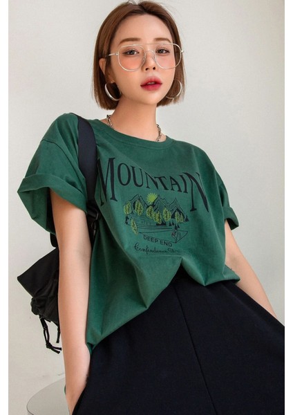 Montain Baskılı T-Shirt