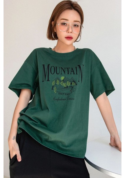 Montain Baskılı T-Shirt modelleri