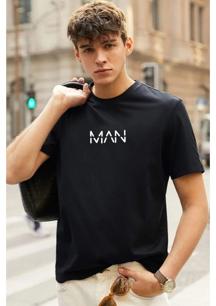 Man Baskılı T-Shirt